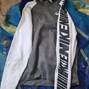 Nike Gray and White Sweatshirt